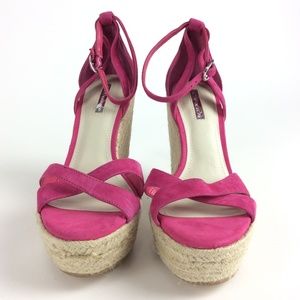 BCBGeneration Women's Holly Strappy Wedge Sandals